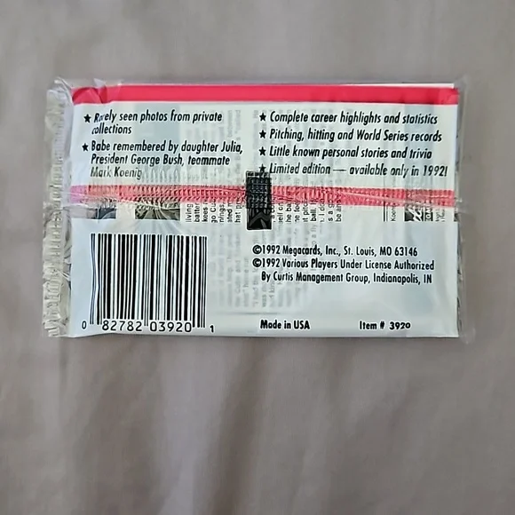 1992 Babe Ruth limited edition collection cards. - Picture 9 of 9